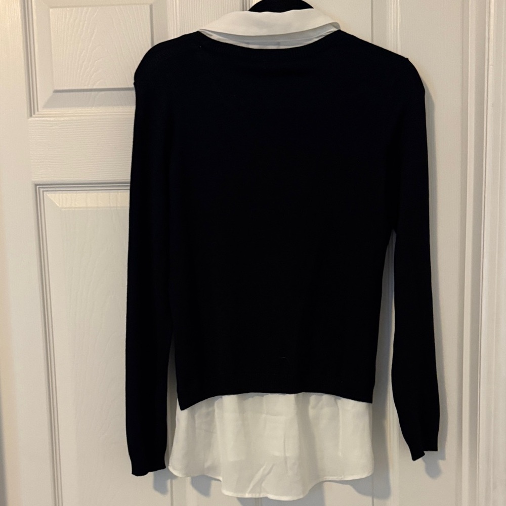 Adrianna Papell Black and White Button Down Shirt - Picture 7 of 7